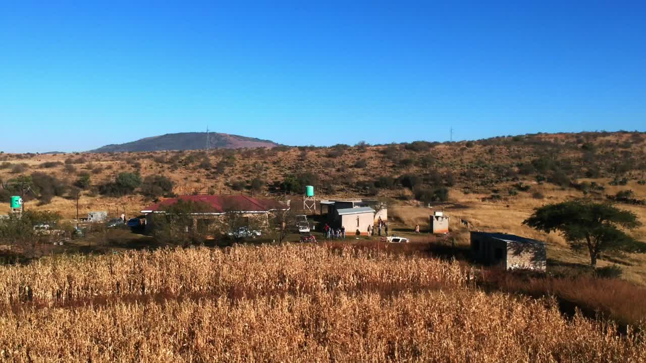 drone footage of KZN South Africa with mountain backdrops