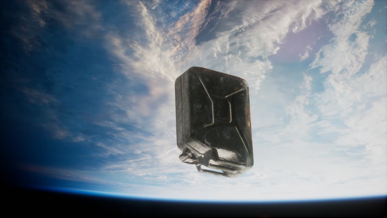 지구  ⁇ 도에 있는 금속 빈티지와 더러운 제리칸