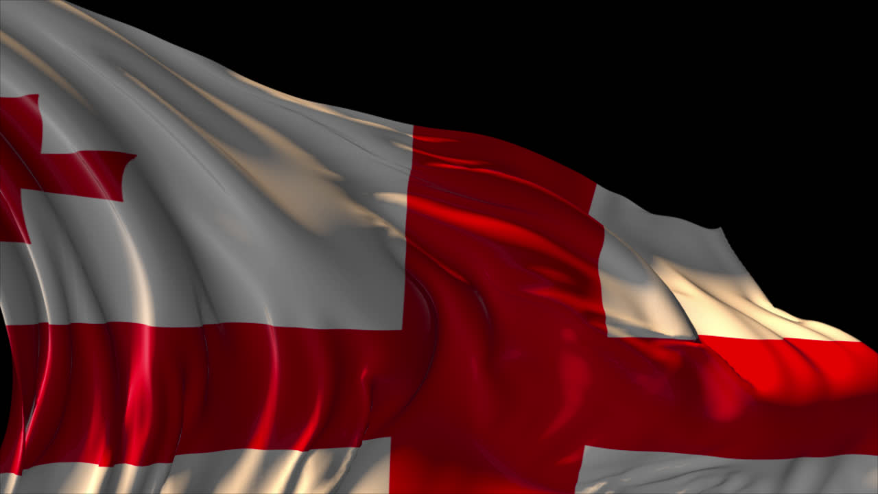 Viftende flag af Georgien