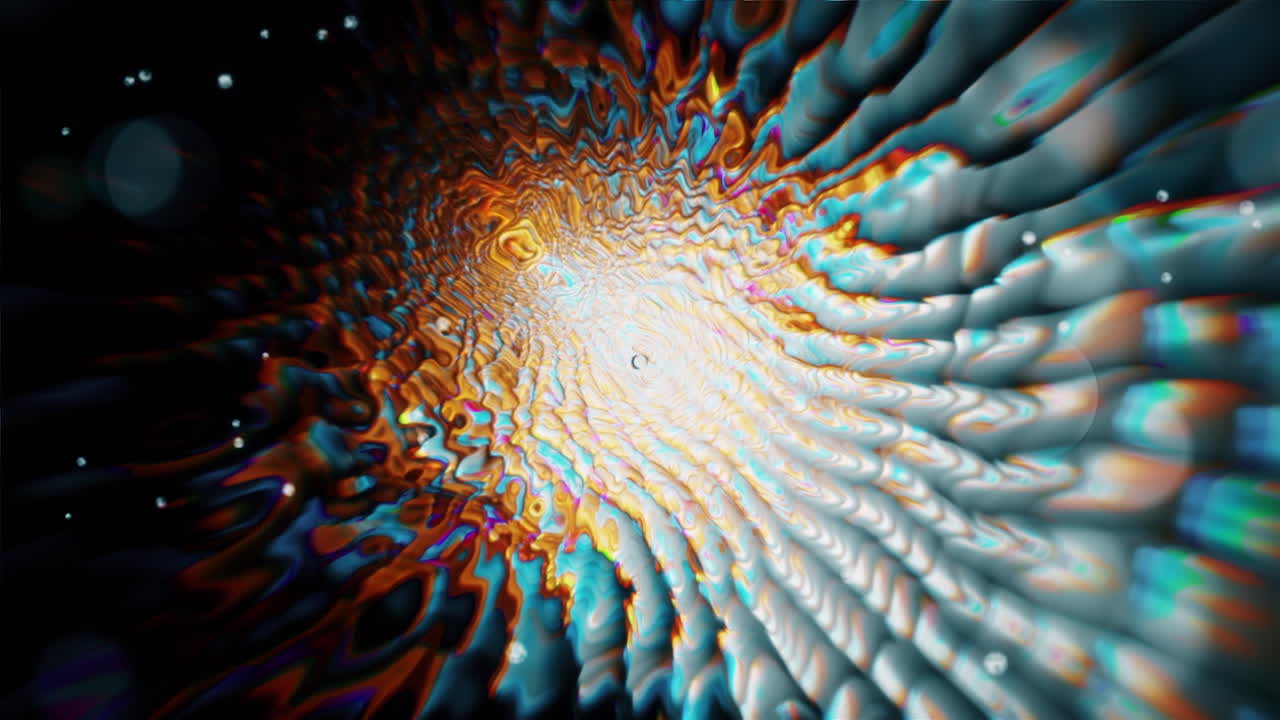 Vibrant Abstract Psychedelic Wavy Tunnel