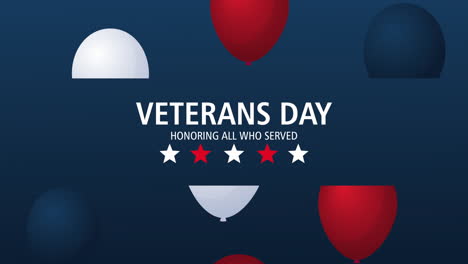 veterans day celebration with balloons