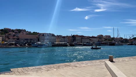 Sea-front-in-Trogir,-Croatia-4K-30-fps