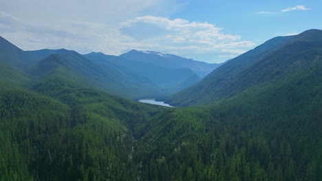 Wooded-Mountains-In-Flathead-Lake-Near-Glacier-National-Park-In-Montana,-USA