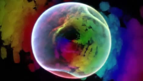 observe the captivating movements and colors within a plasma sphere as the light interacts with the energetic currents. the scene is filled with vibrant hues and dynamic patterns.
