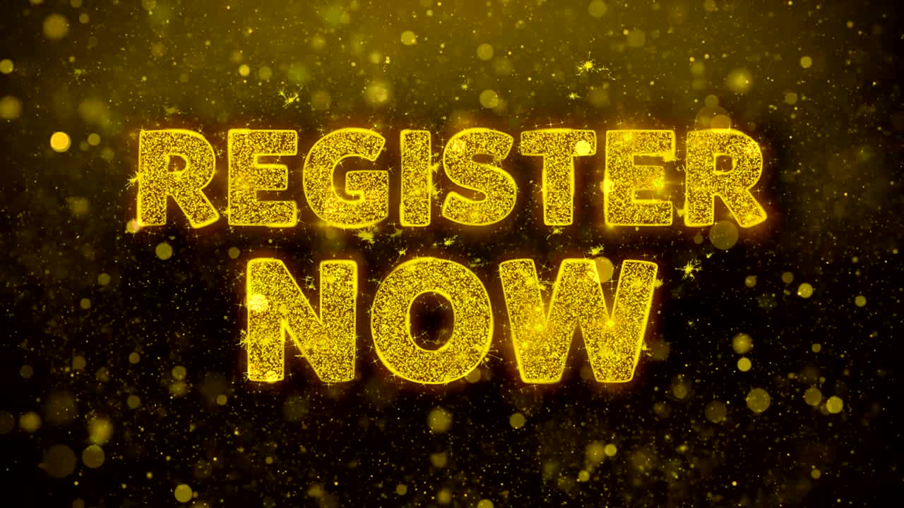 이제 황금 반이는 반이는 입자 애니메이션에 텍스트를 등록합니다.