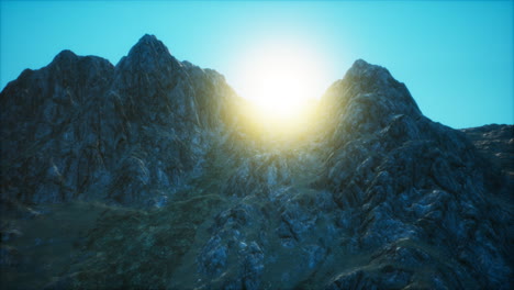 sunset at the rocky valley