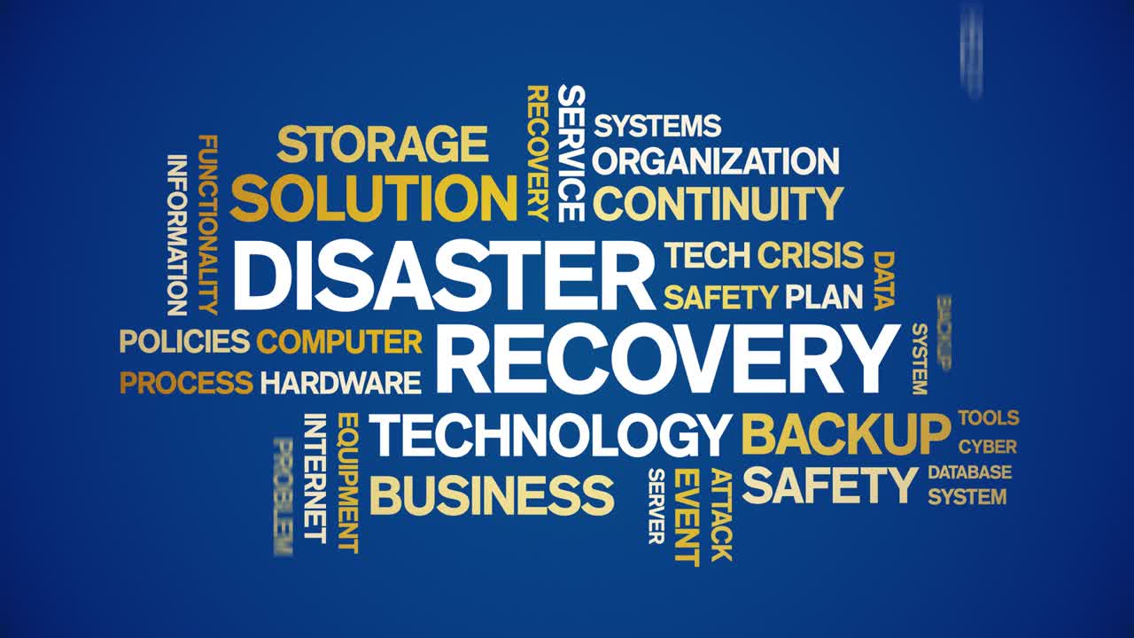 재난 복구 애니메이션 워드 클라우드, 디자인 애니메이션, 타이포그래피, 원활한 루프