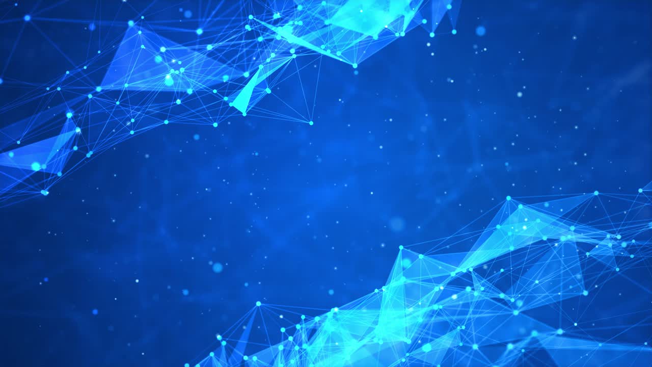 추상적인 디지털 기술 연결 점과 선 루프 배경