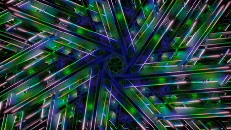abstract star shape multicolor psychedelic hypnotic technology vj loop background. 3d seamless loop motion illusion graphics for music stage transition, shows, retro, hitech.