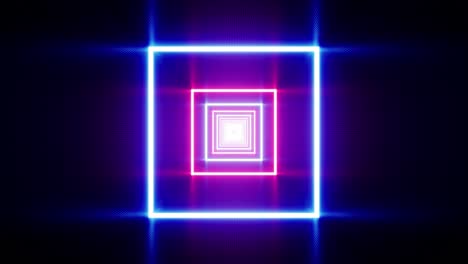 red and blue square neon flicker lights vj loop