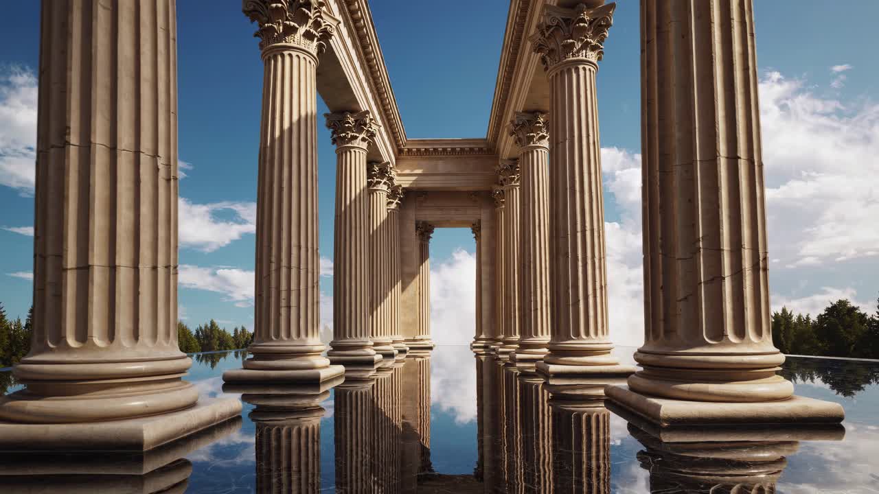 Ancient Greek/Roman Style Temple Exterior