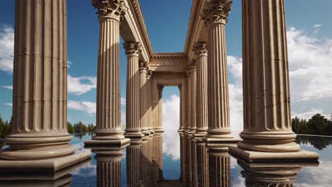 ancient greek/roman style temple exterior