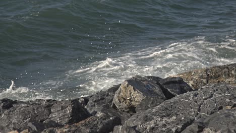 view-of-waves-breaking-on-reef-and-rocks-4K-UHD