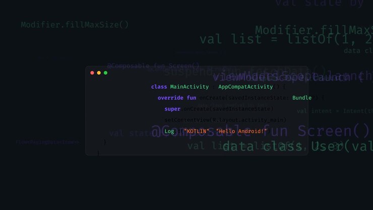 Software Developer Writing Kotlin Code in an IDE