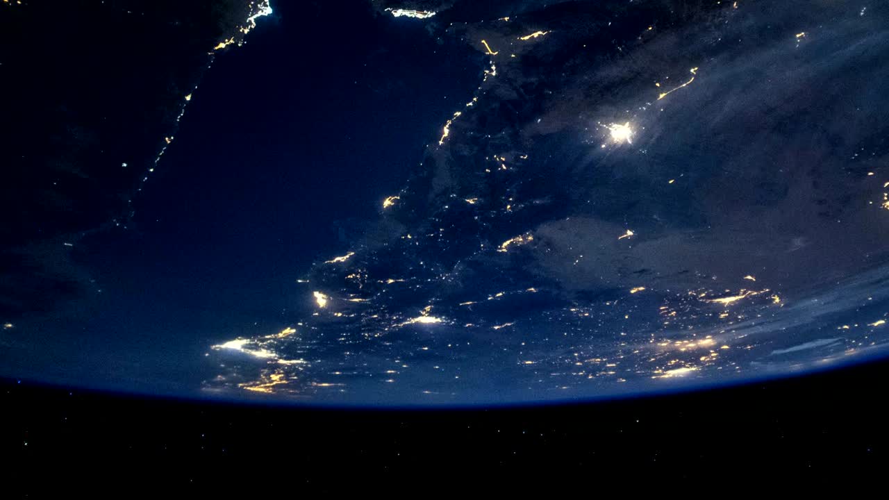 el río nilo, egipto, arabia saudita y partes del medio oriente como se ve desde el iss por la noche.