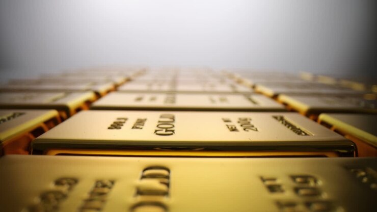 Close-up of Many Gold Bars