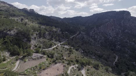 drone 4k. mountains in crete, greece
