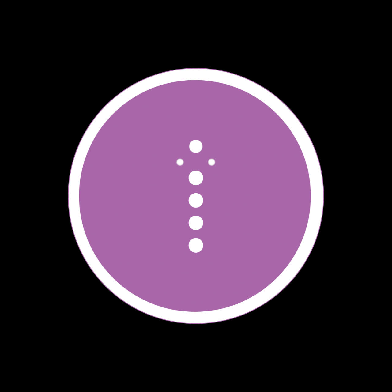 Purple Circle Icons with Arrow and Dots
