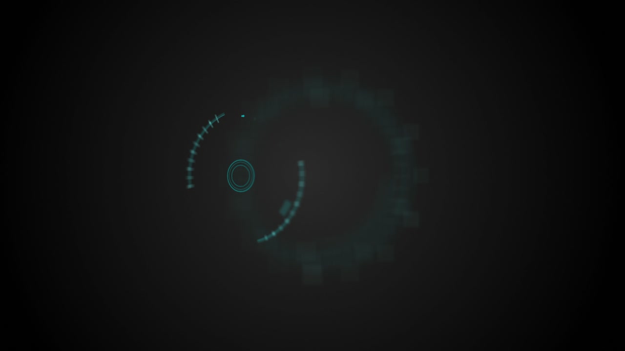 Circles eumulating a camera lens with depth of field overlay