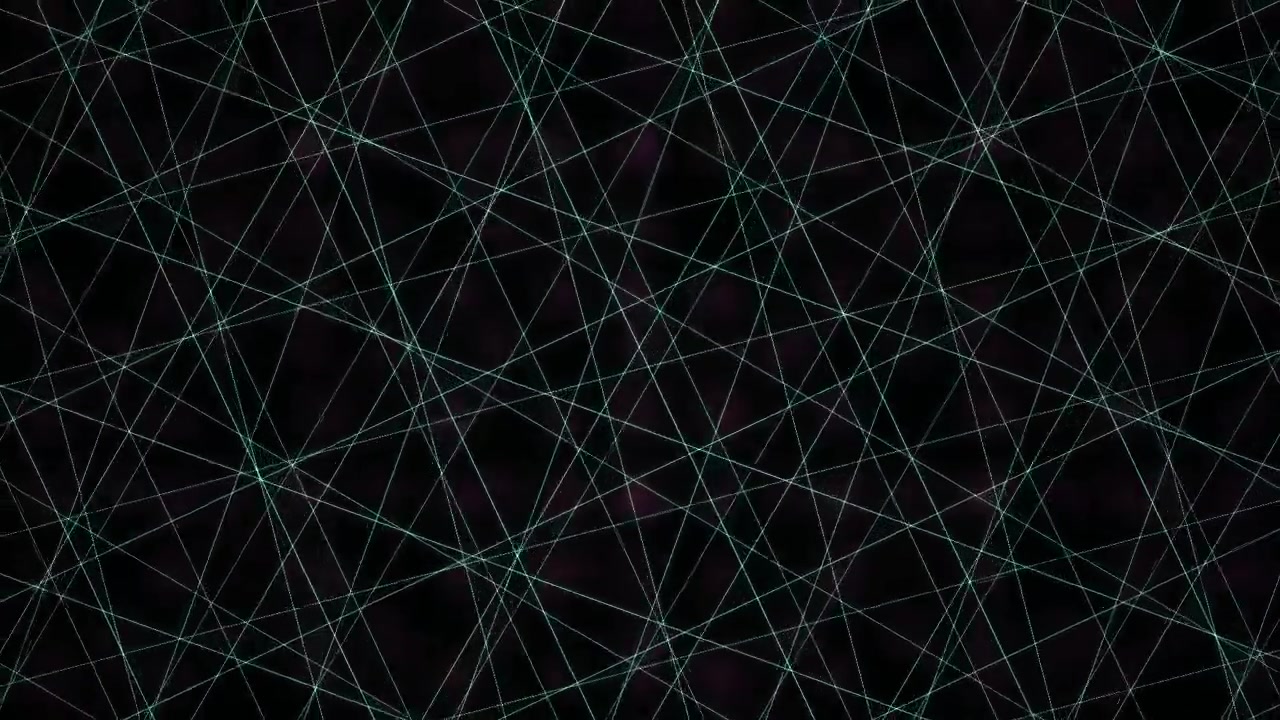 Abstract Green Grid Lines Animation on Dark Background
