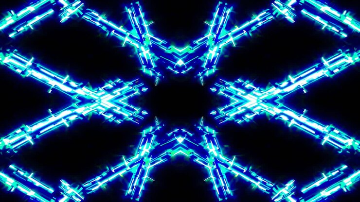 Abstract Blue Light Patterns