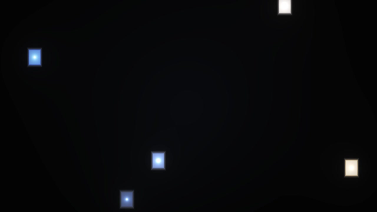 Abstract Motion of Glowing Rectangular Lights on Black Background