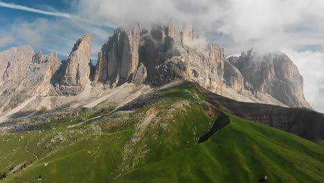hiking at dolomites italy with a dji mavic air and a yi 4k+ in a stabiliser