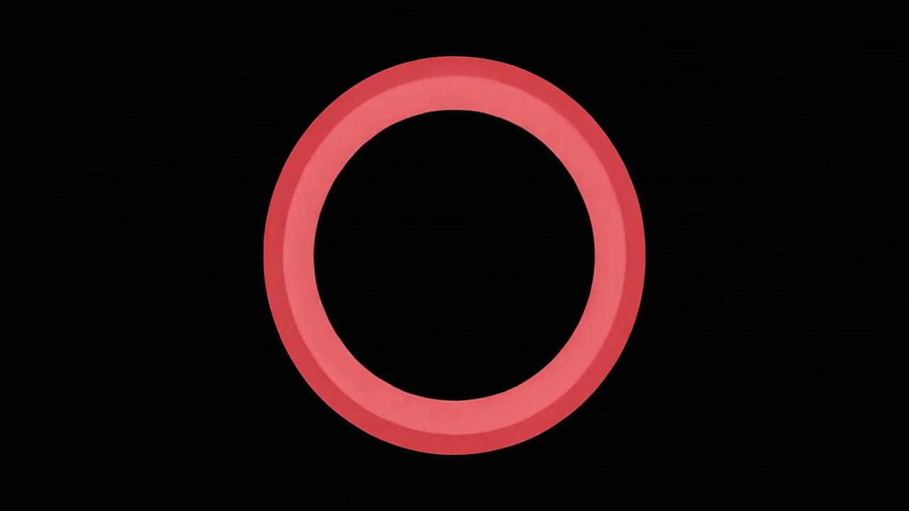 Abstract Red Circle Expanding and Contracting Animation