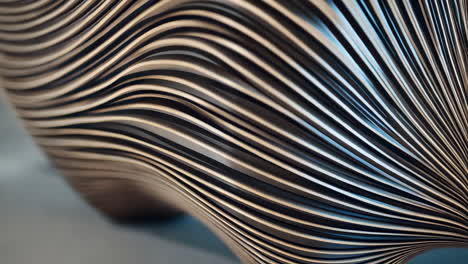 abstract wood panel wave design