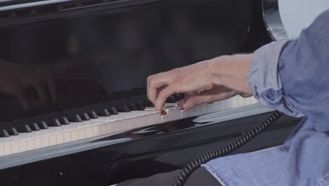 person playing piano