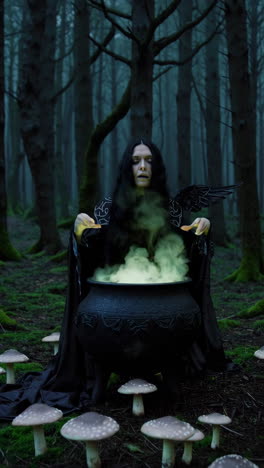 witch in dark forest
