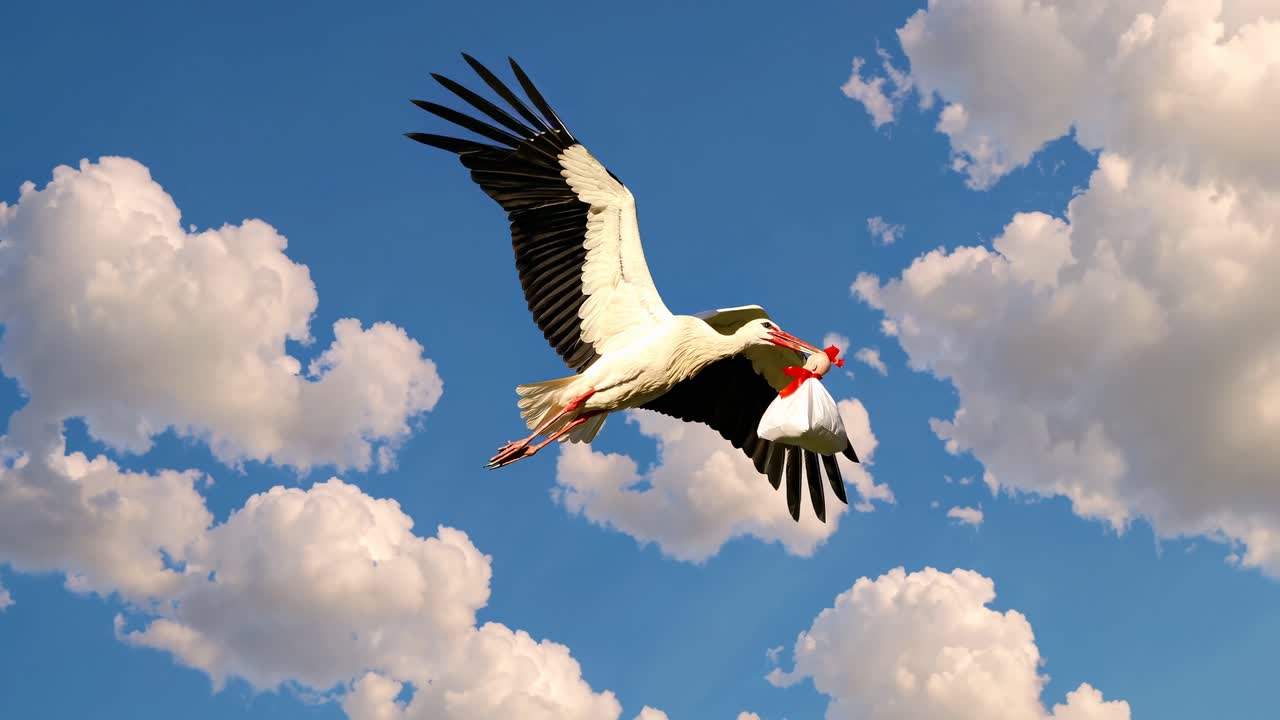 Stork with Baby Delivery