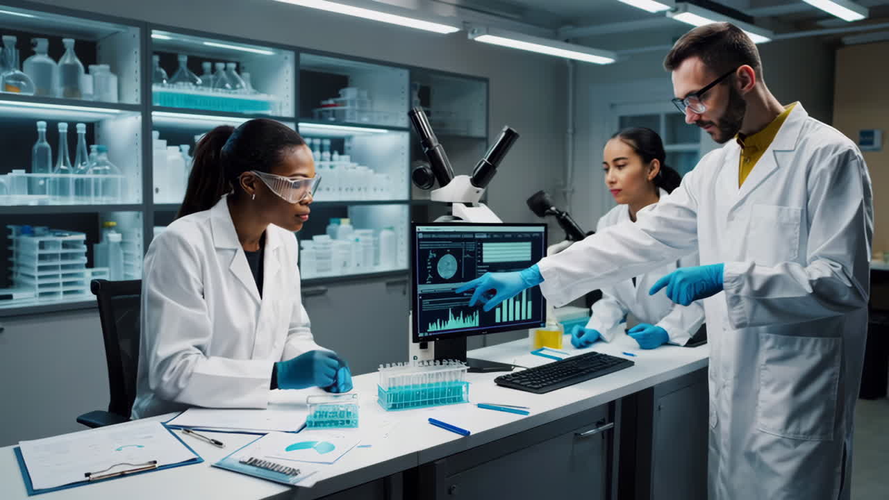 científicos en un laboratorio