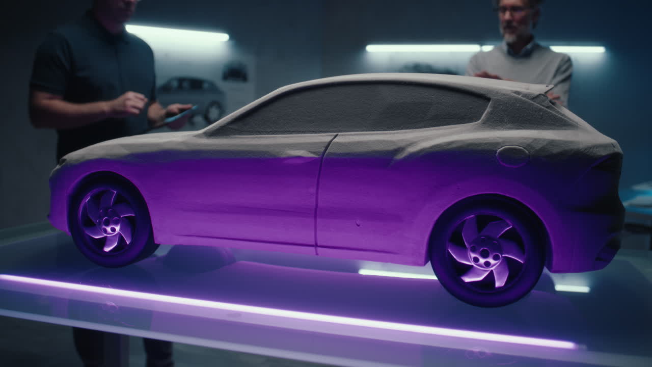 modelo de arcilla automotriz en el estudio de diseño