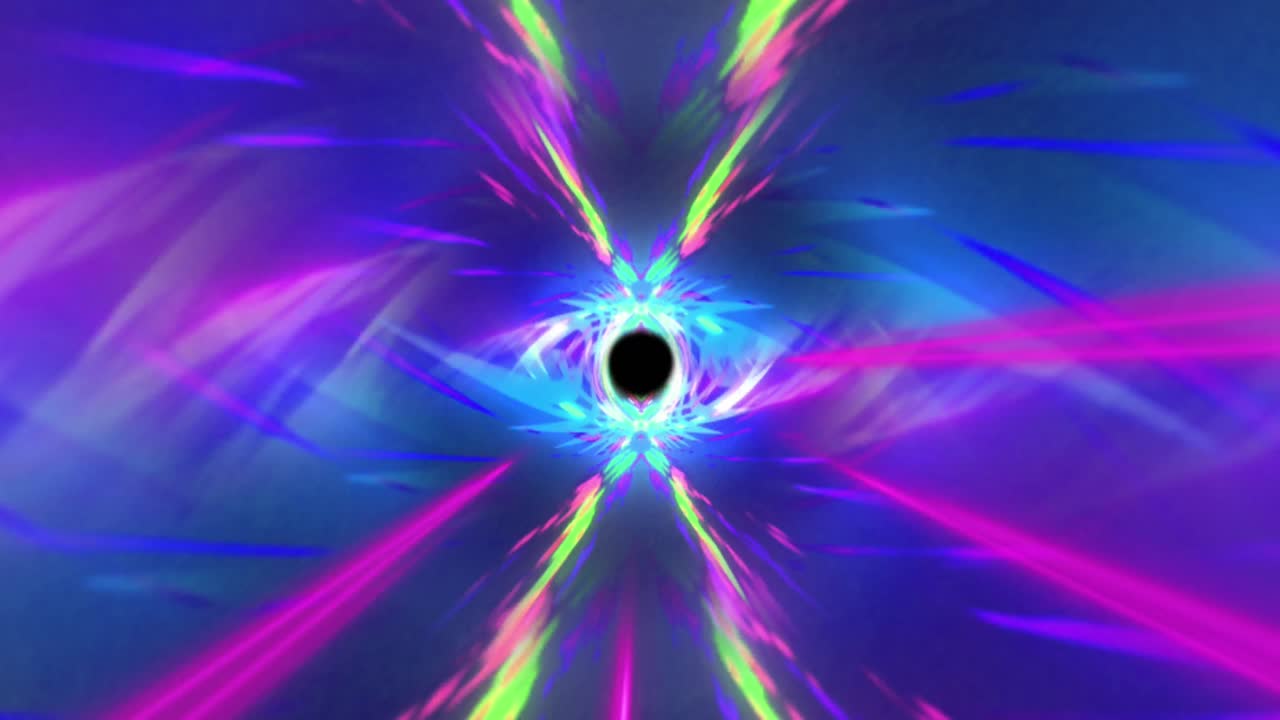 анимация туннеля светящихся световых следов передачи данных