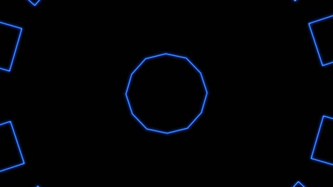 estilo abstracto de ciencia ficción de los años 80 marco de neón ligero sobre fondo negro. espectáculo de láser animación en bucle. video 4k