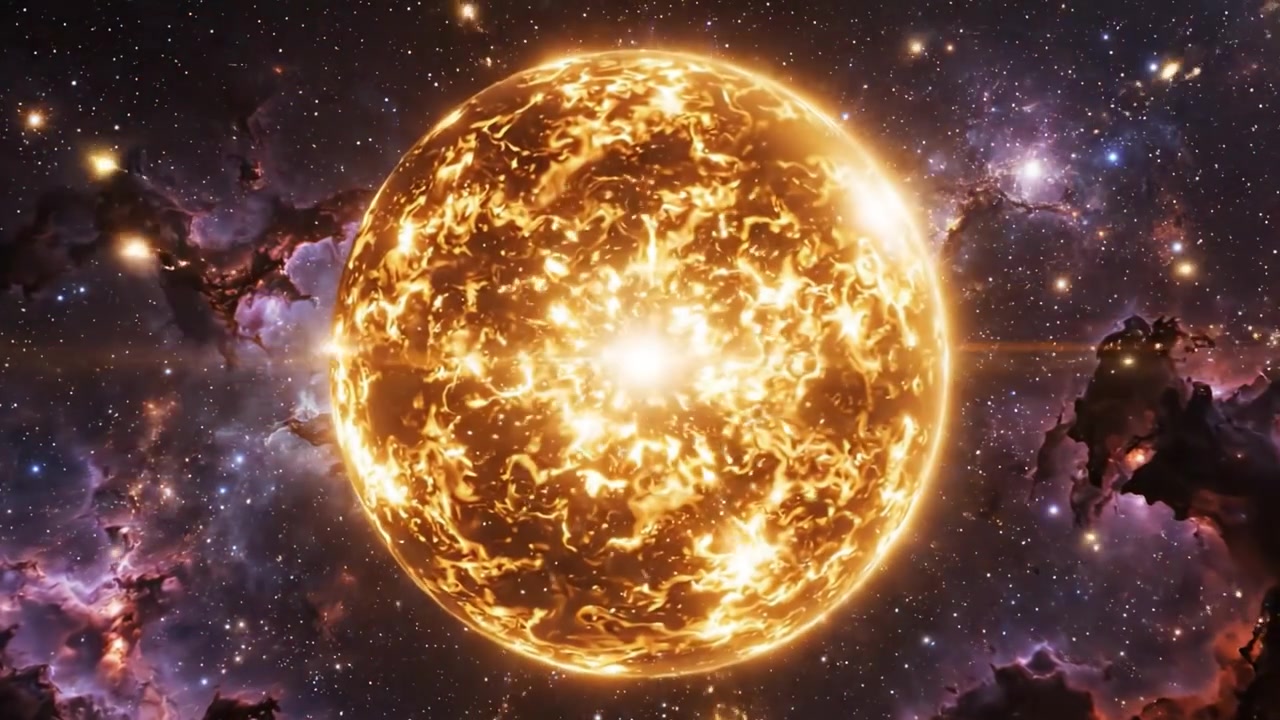 Et betagende kosmisk skue: To billeder fanger et strålende himmellegeme omgivet af universets mysterier i levende farver og bevægelse.