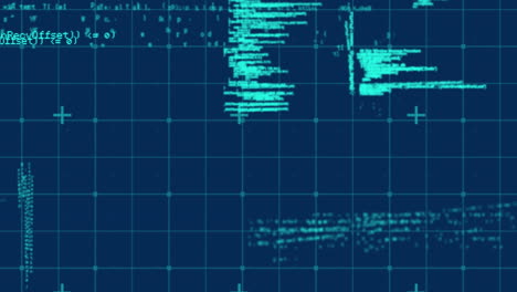 animation of data processing on navy background