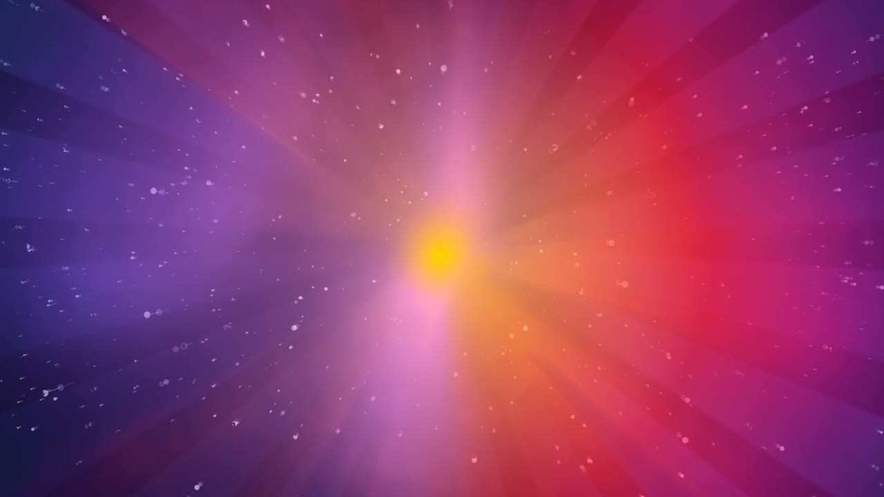 만화 같은 성운과 우주 광선의 원활한 배경 루프