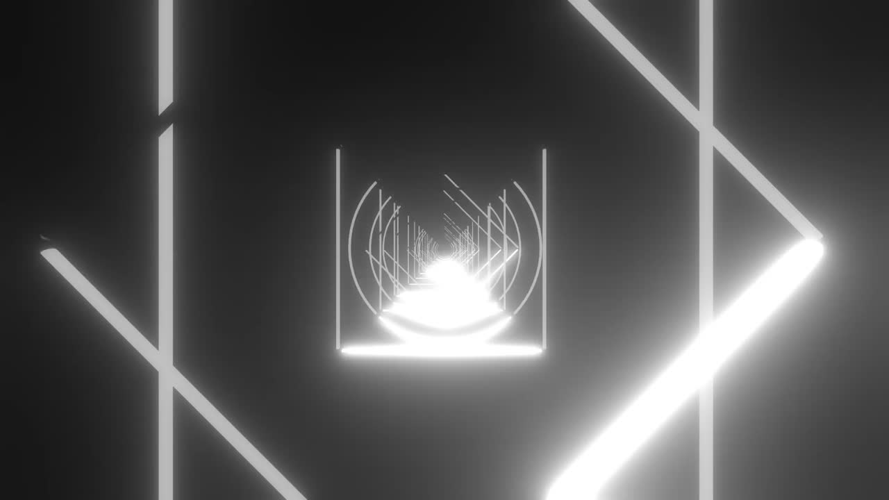 túnel de neón abstracto