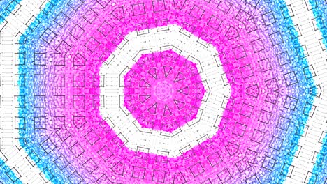 animación de fondo poli bajo de 4k en bucle. animación 3d sin costuras en estilo poli bajo geométrico moderno con colores de gradiente. fondo rojo azul simple creativo. v 2 estructura circular con cuadrícula