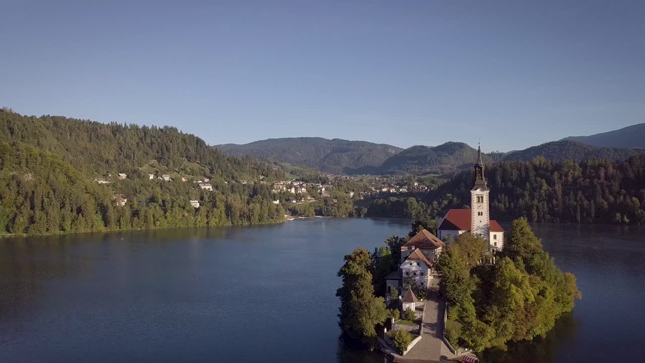 Panoramica aerea del Lago di Bled