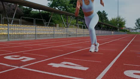 female athlete ready to run