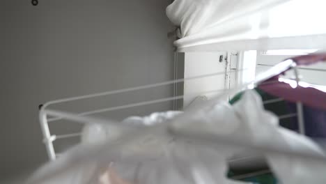 clothes drying in a room