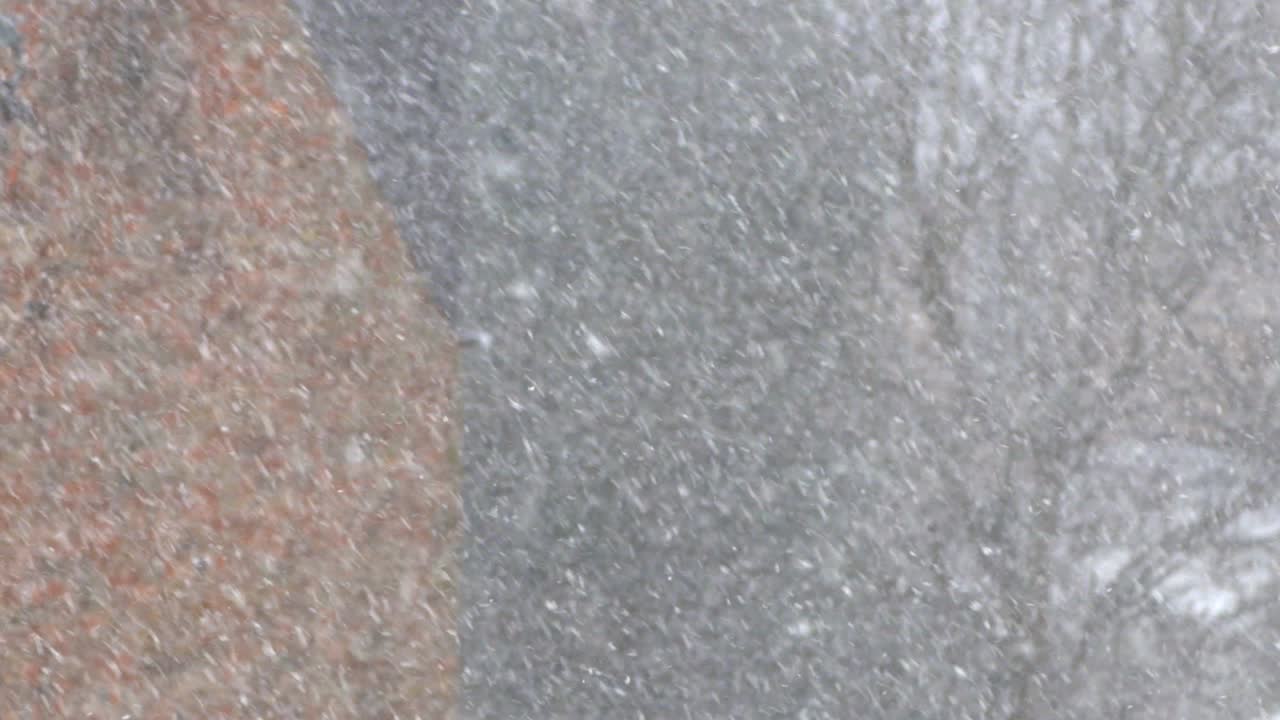 겨울 폭설 장면