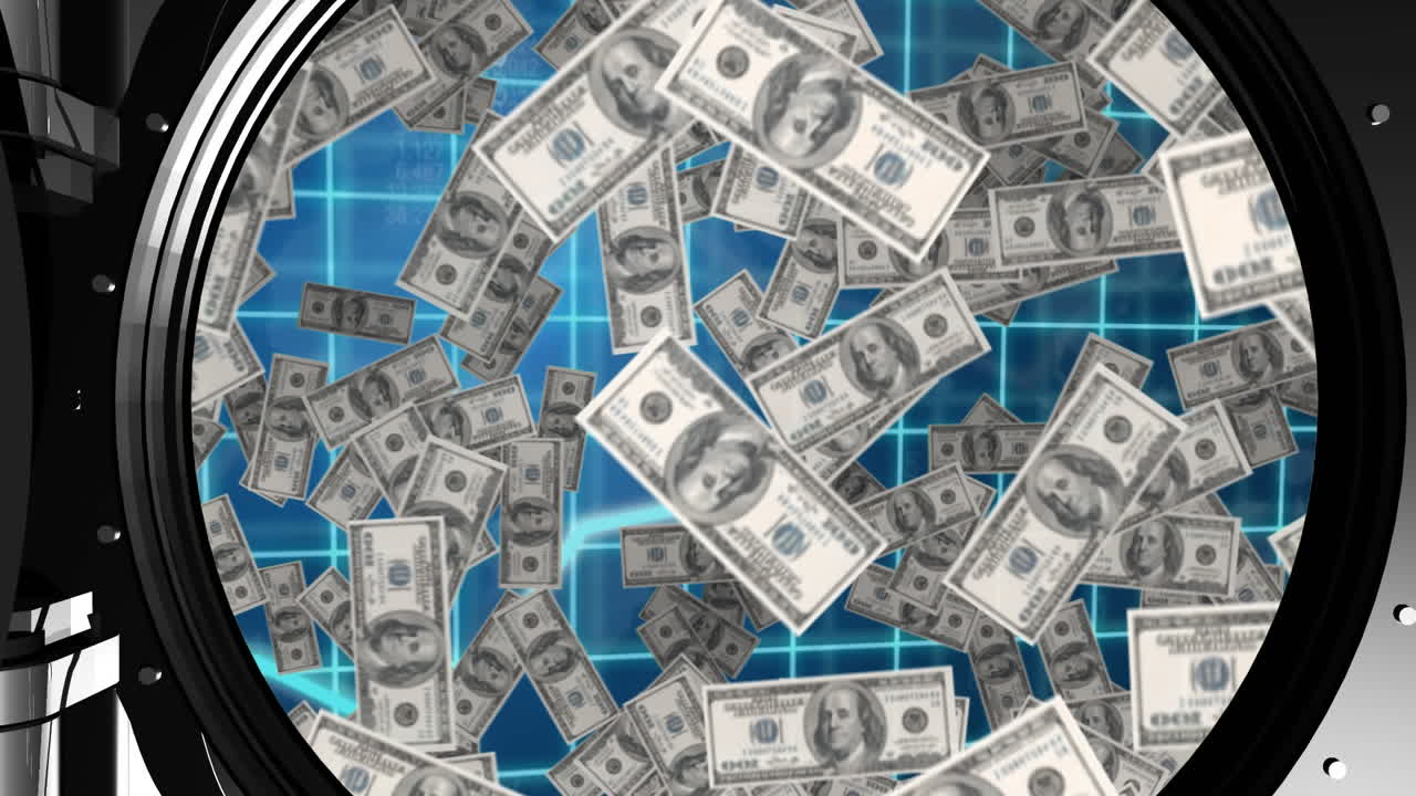 billetes de dólar dentro de la bóveda