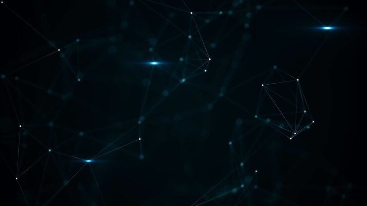 3D render abstract plexus shapes