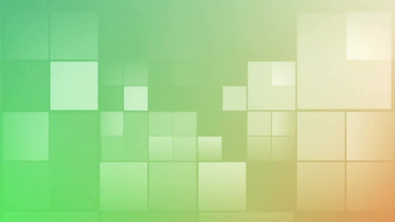 Animation of squares moving on green background