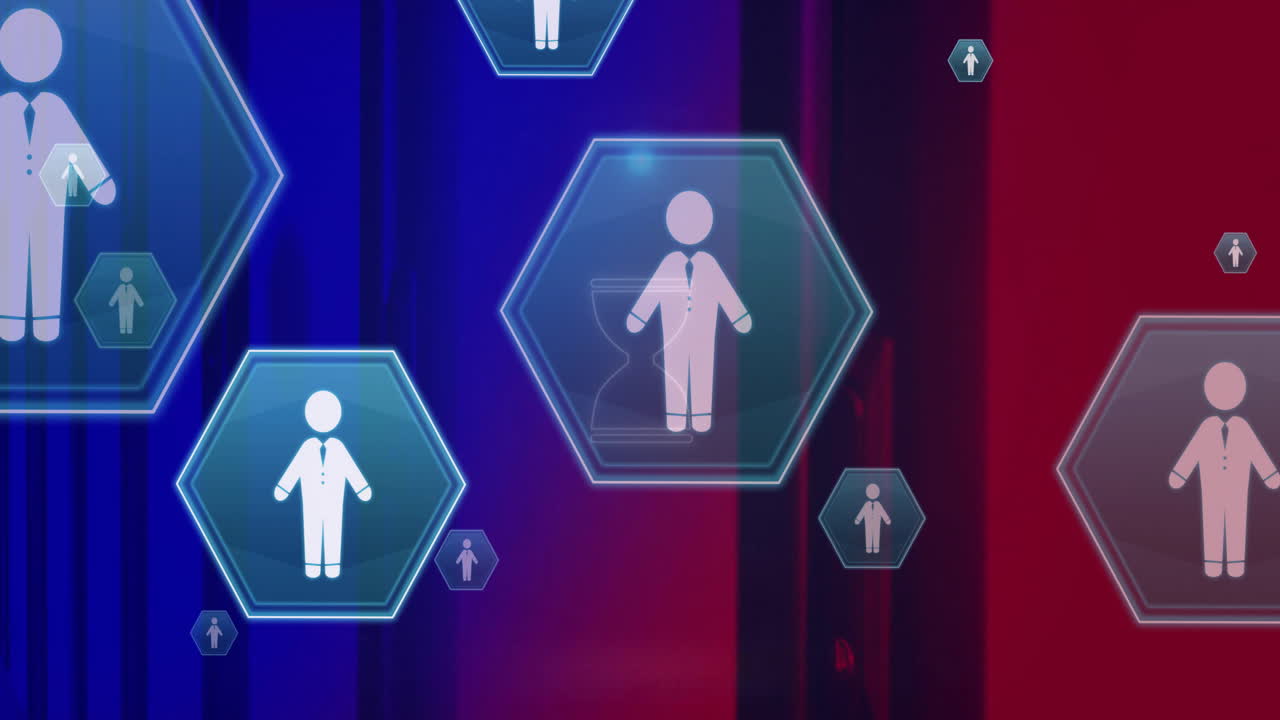 animación de iconos en la sala del servidor