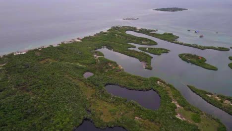 Isla-Tropical-Inundada-Después-Del-Desastre-Natural-Del-Tsunami